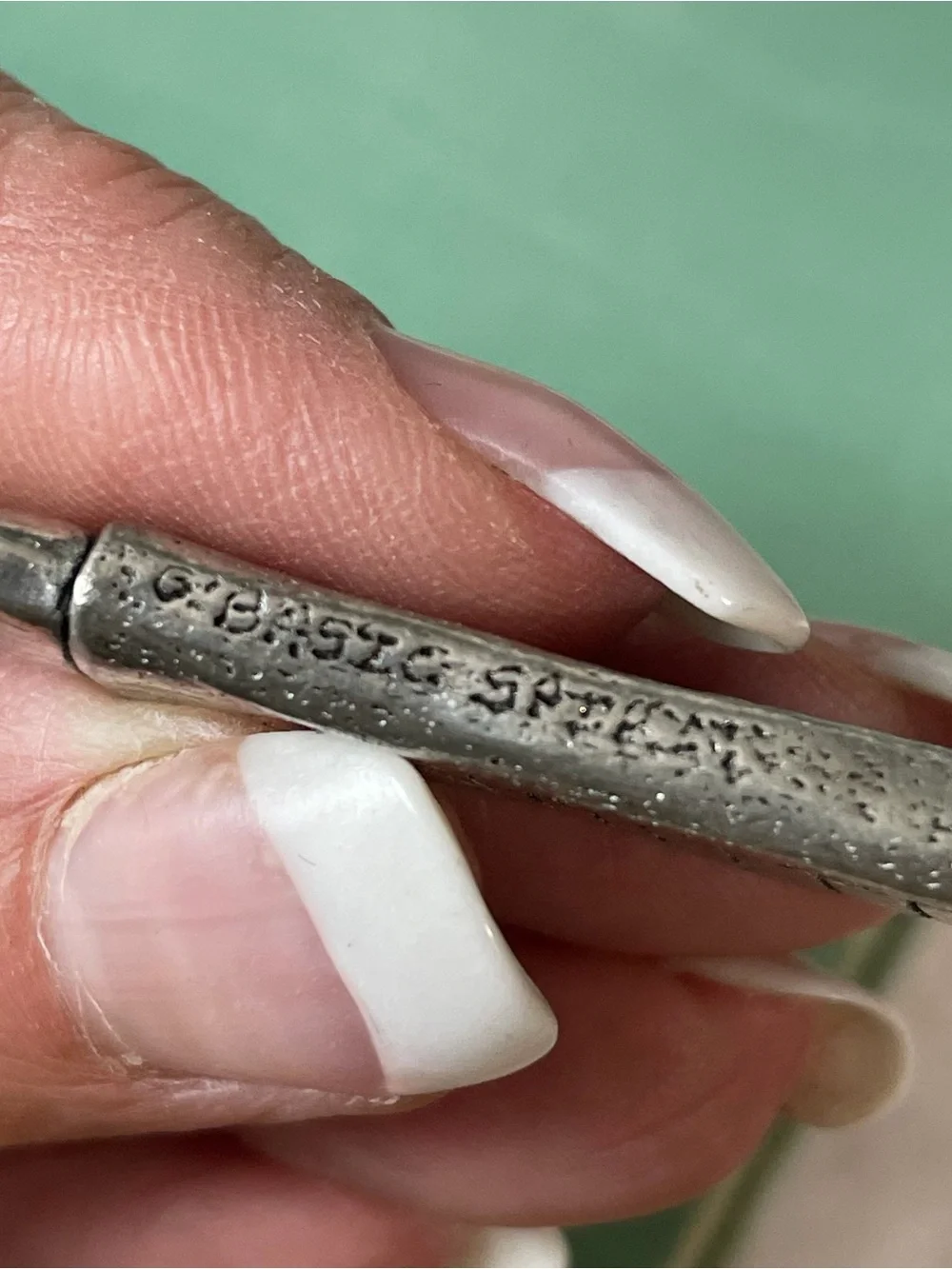 Pewter leaf cheese butter artisan knife